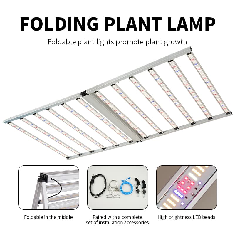 Remette Commercial Samsung Lm301h Folding Full Spectrum 1200w Led Bar Grow Light