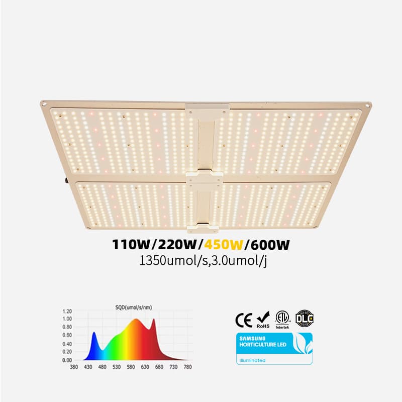 Remette Quantum 110w 220w 450w 600w Full Spectrum Led Grow Light for Growing