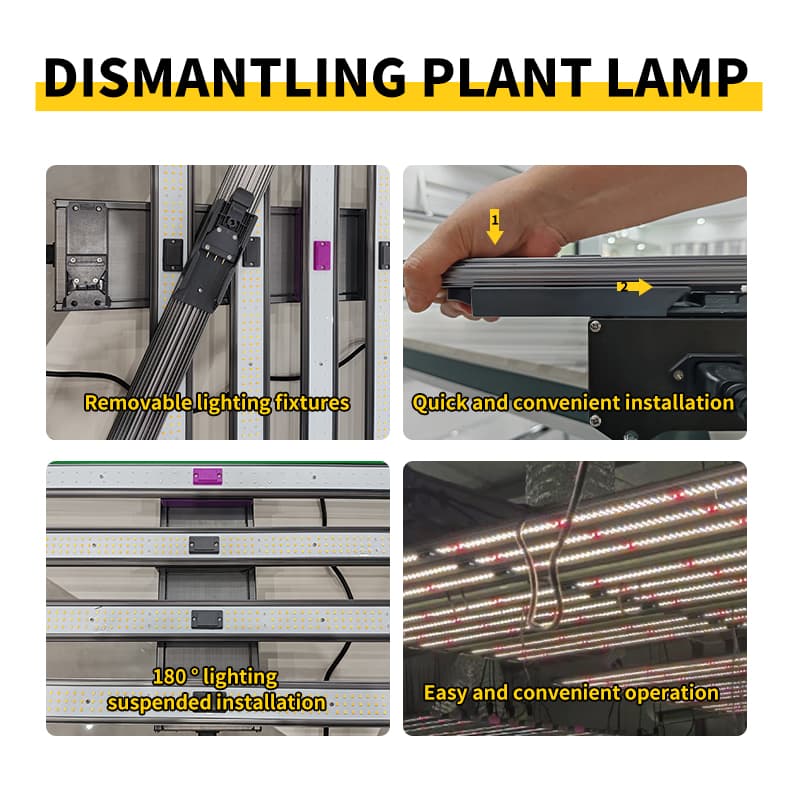 Remette Vertical Farm Full Spectrum Detachable Samsung 301h Evo Grow Light
