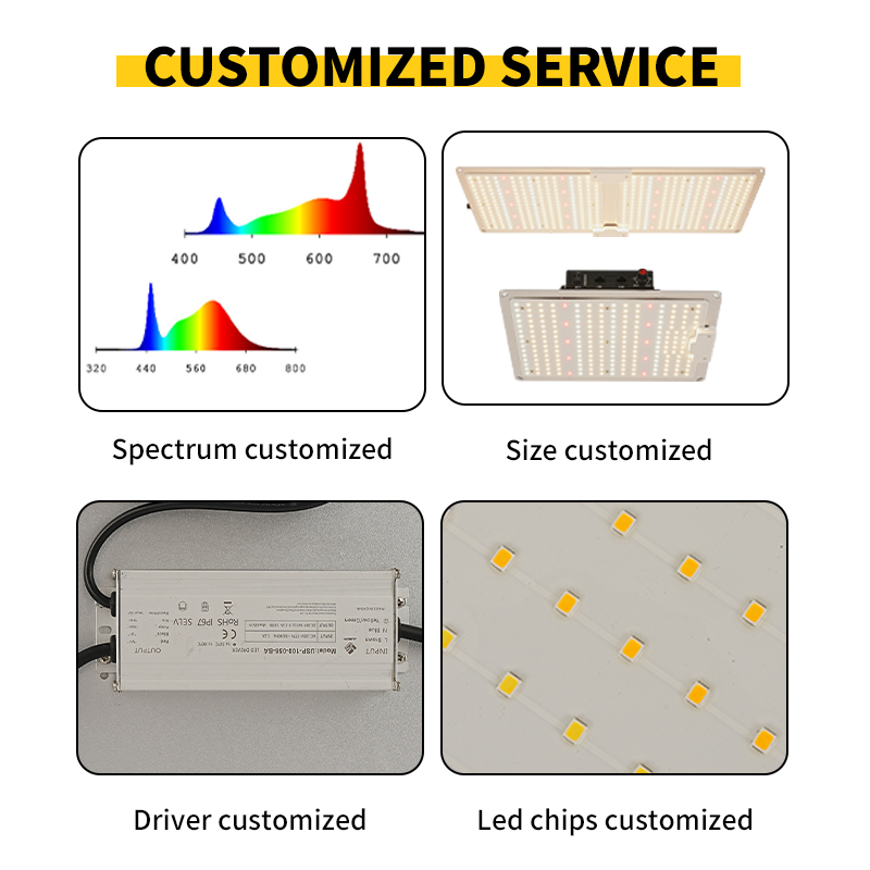 Grow Tent Aluminum Alloy Body Lm281b Quantum Board Grow Light