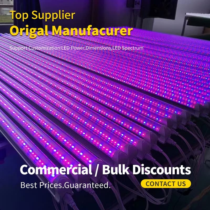 Full spectrum led grow light outdoor t8 led grow light bulbs 10w 15w 18w