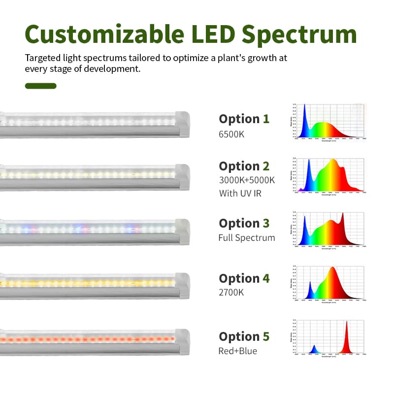 Indoor Grow Lights for Plants Full Spectrum T5 Tube 5w 10w 15w 18w