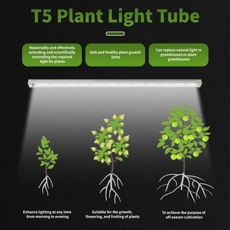 Indoor Grow Lights for Plants Full Spectrum T5 Tube 5w 10w 15w 18w