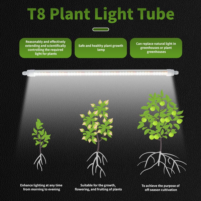 Rt-T806wd Led Tube Light 60cm 90cm 120cm Full Spectrum Plant Lights for Indoors